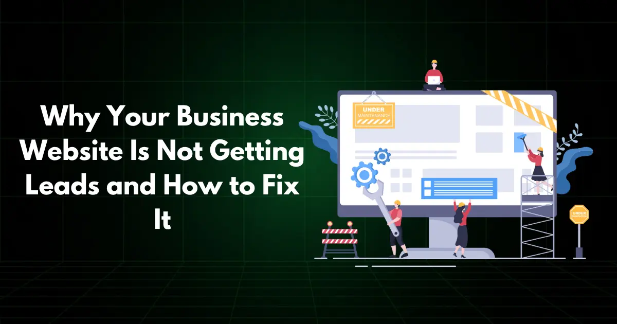 website not getting leads